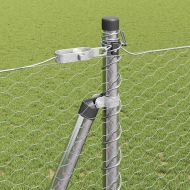 Стълб за ограда. Сребрист 100 x 1,6 м (25 мм мрежа) Стомана