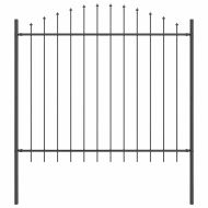 Градска ограда 4 pcs Сив 170 x 165 см Прахово боядисана стомана