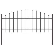 Градска ограда 6 pcs Сив 170 x 140 см Прахово боядисана стомана