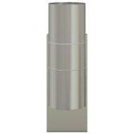 Външна стенна лампа 2 pcs Сребрист 7 x 10 x 22 см