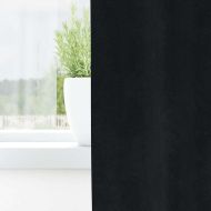 Затъмняващи завеси 2 pcs Черно 140 x 245 cm Кадифе