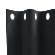 Затъмняващи завеси 2 pcs Черно 140 x 245 cm Кадифе