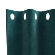 Затъмняващи завеси 2 pcs Тъмен зелен 140 x 260 cm Кадифе