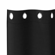 Завеси за затъмняване с пръстени 2 pcs Черно 260 x 140 см