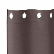 Завеси за затъмняване с пръстени 2 pcs Тъмен кафяв 225 x 140 см