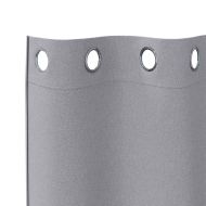 Завеси за затъмняване с пръстени 2 pcs Светлосиво 225 x 140 см