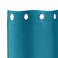 Завеси за затъмняване с пръстени 2 бр. Тюркоаз 245 x 140 см