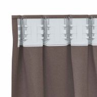 Завеси за затъмняване с пръстени 2 pcs Тъмен кафяв 245 x 140 см