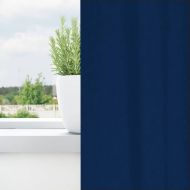 Завеси за затъмняване с пръстени 2 pcs Тъмен син 260 x 140 см