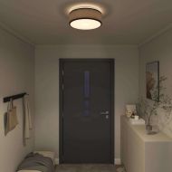 Таванна лампа с прожектори Черно 38 x 38 x 13,5 см текстил