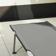 Сгъваемо къмпинг легло 2 pcs Сив 194 x 62,5 x 42,5 см