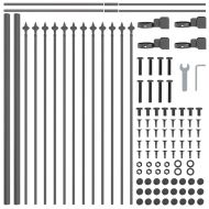 Градска ограда Сив 1,7 x 0,6 м Прахово боядисана стомана