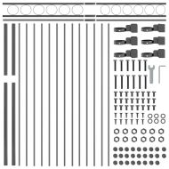 Елемент на оградата Assen Сив 170 x 200 см Стомана