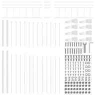 Градска ограда Бяло 170 x 225 см Прахово боядисана стомана