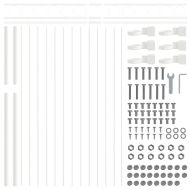 Елемент на оградата Бяло 170 x 200 см Стомана