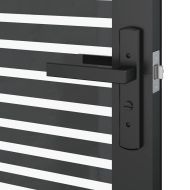 Стъклена врата На райета Черно 76 x 3.5 x 201.5 см Алуминий