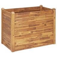 Градинска повдигната леха, 110x60x84 см, акациево дърво масив