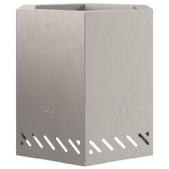 Бездимна камина Кафяво 48 x 48 x 51 см Патинираща стомана