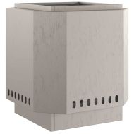 Бездимна камина Кафяво 48 x 48 x 51 см Патинираща стомана