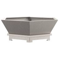 Огнище Кафяво 75 x 75 x 28 см Патинираща стомана