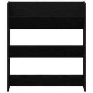 Шкаф за обувки Черния дъб 80 x 18 x 90 см Инженерно дърво