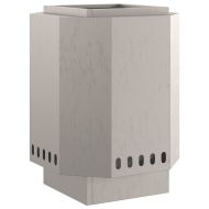 Бездимна камина Кафяво 38 x 38 x 51 см Патинираща стомана