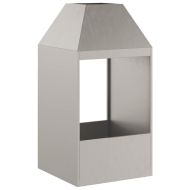 Огнище Кафяво 50 x 50 x 100 cm Патинираща стомана