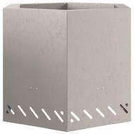 Бездимна камина Кафяво 58 x 58 x 51 см Патинираща стомана