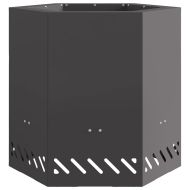Бездимна огнище Черно 48 x 48 x 51 см Кортенова стомана