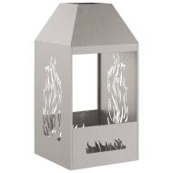 Огнище Кафяво 50 x 50 x 100 cm Променлива стомана