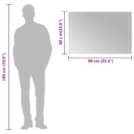 LED огледало за баня, 90x60 см