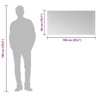 LED огледало за баня, 100x50 см