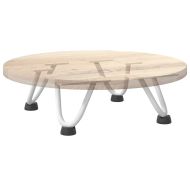 Крака тип „фиби“ за масичка за кафе, 4 бр., бели, 10 см, масивна стомана