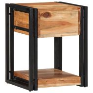 Нощен шкаф 2 pcs Кафяво 40 x 35 x 50 см Солидно акациево дърво