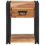 Нощен шкаф 2 pcs Кафяво 40 x 35 x 50 см Солидно акациево дърво