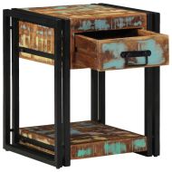 Нощен шкаф 2 pcs 40 x 40 x 50 cm Солидно възстановено дърво