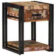 Нощен шкаф 2 pcs 40 x 40 x 50 cm Солидно възстановено дърво