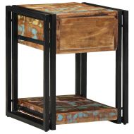 Нощен шкаф 2 pcs 40 x 40 x 50 cm Солидно възстановено дърво