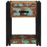 Нощен шкаф 2 pcs 40 x 40 x 50 cm Солидно възстановено дърво