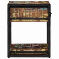 Нощен шкаф 2 pcs 40 x 40 x 50 cm Солидно възстановено дърво