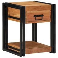 Нощен шкаф 2 pcs Кафяво 40 x 40 x 50 cm Солидно акациево дърво
