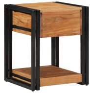 Нощен шкаф 2 pcs Кафяво 40 x 40 x 50 cm Солидно акациево дърво