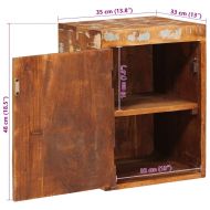 Нощно шкафче 2 pcs Кафяво Масивна регенерирана дървесина