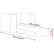 Детски диван-легло син мек плюш