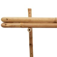 Стенен рафт с рафт със съхранение Кафяво 39 x 26 x 60 см бамбук