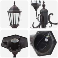 Градинска светлина Бронзов 61 x 53 x 235 см Алуминий и стъкло