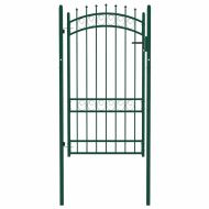 Оградна порта Emmen с шипове, стомана, 103x134,5 см, зелена