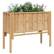 Повдигнато легло Кафяво 90 x 35 x 70 см Бамбук