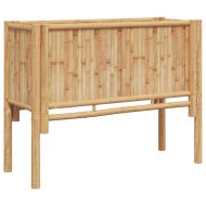 Повдигнато легло Кафяво 90 x 35 x 70 см Бамбук