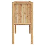 Повдигнато легло Кафяво 90 x 35 x 70 см Бамбук